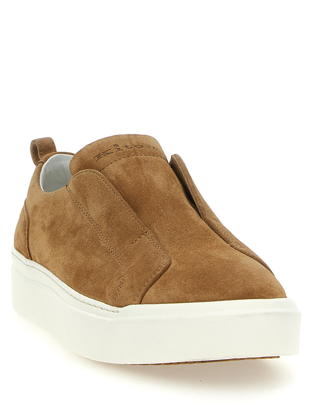 Brown Calfskin Low Top Sneakers