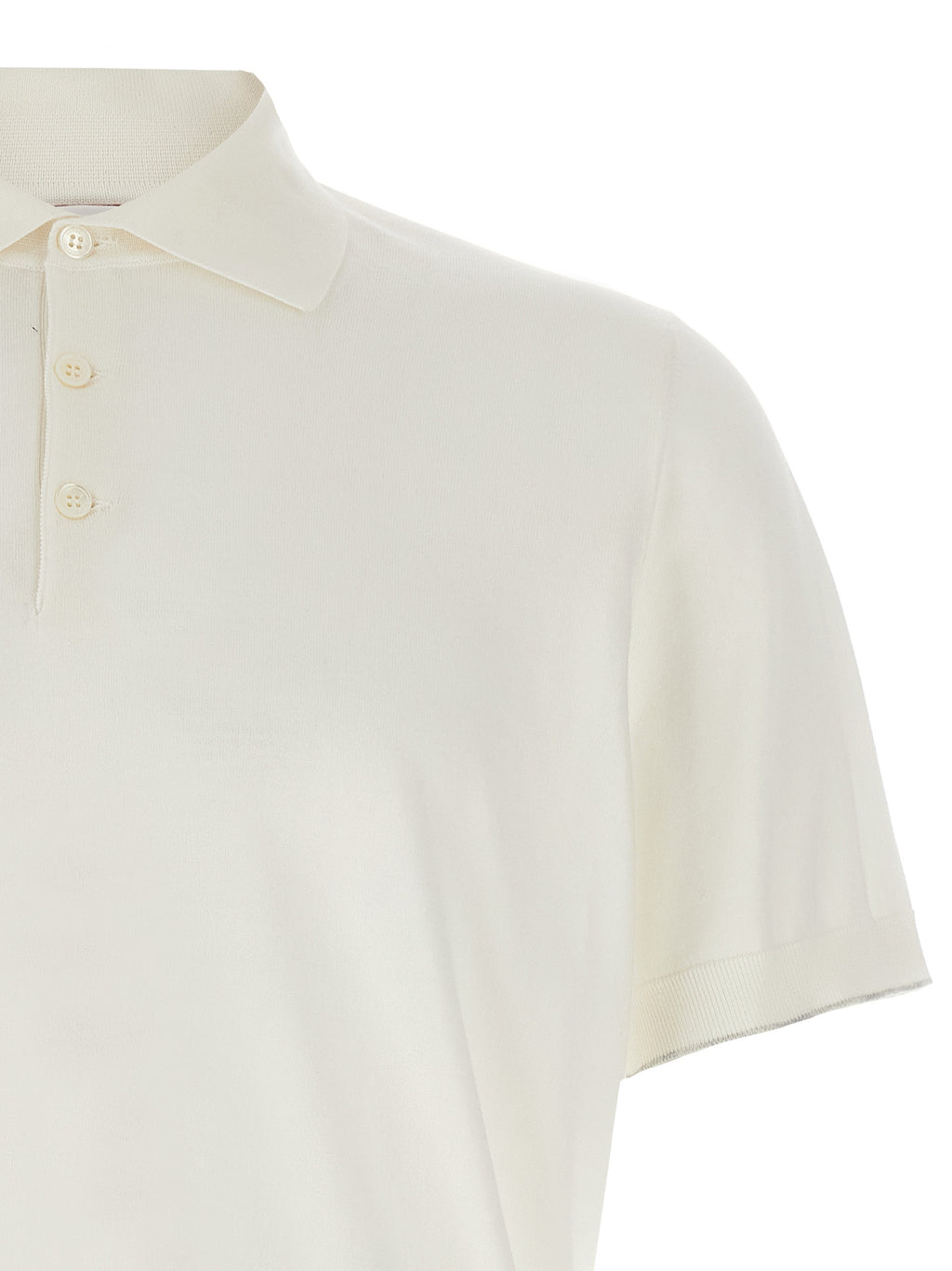 White Cotton Polo Shirt