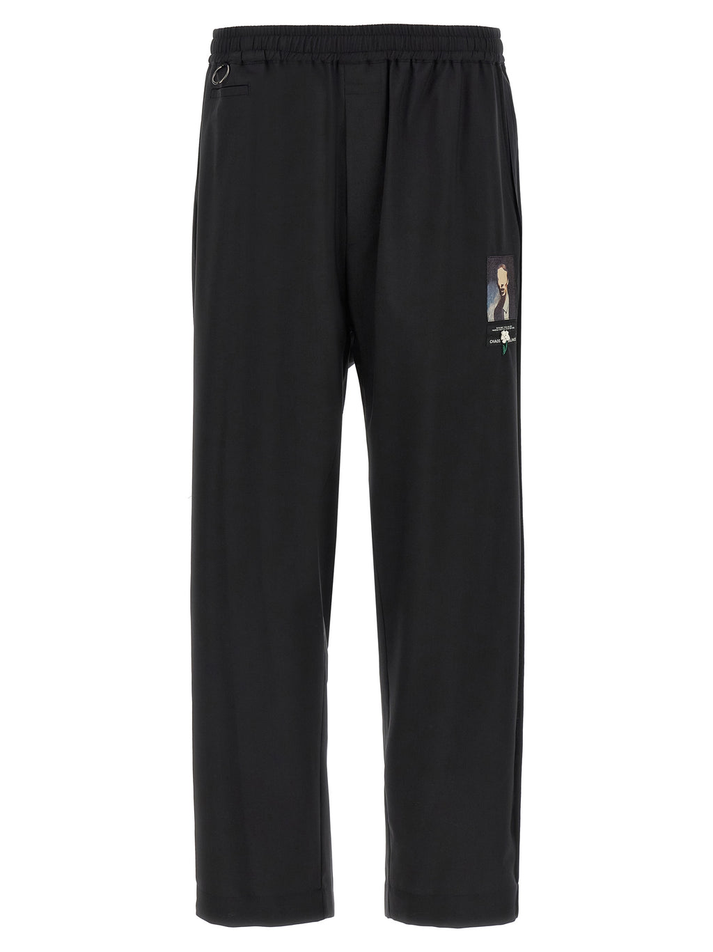 Black Wool Casual Pants
