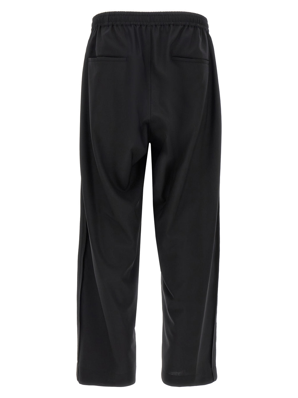 Black Wool Casual Pants