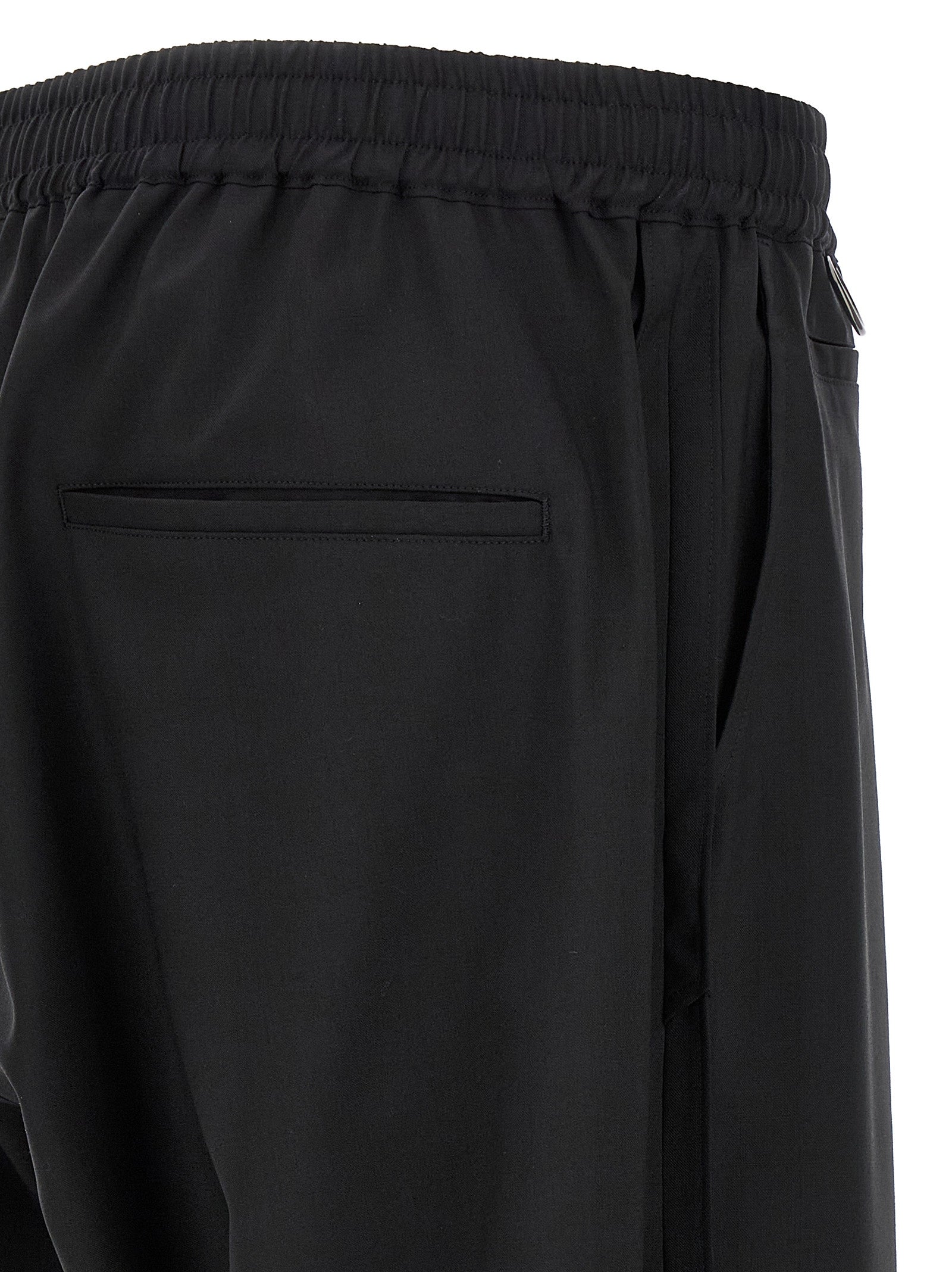 Black Wool Casual Pants