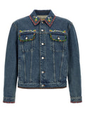 Blue Polyamide Denim Jacket