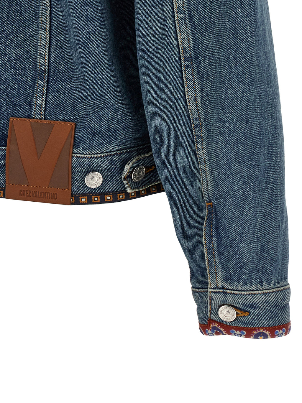 Blue Polyamide Denim Jacket