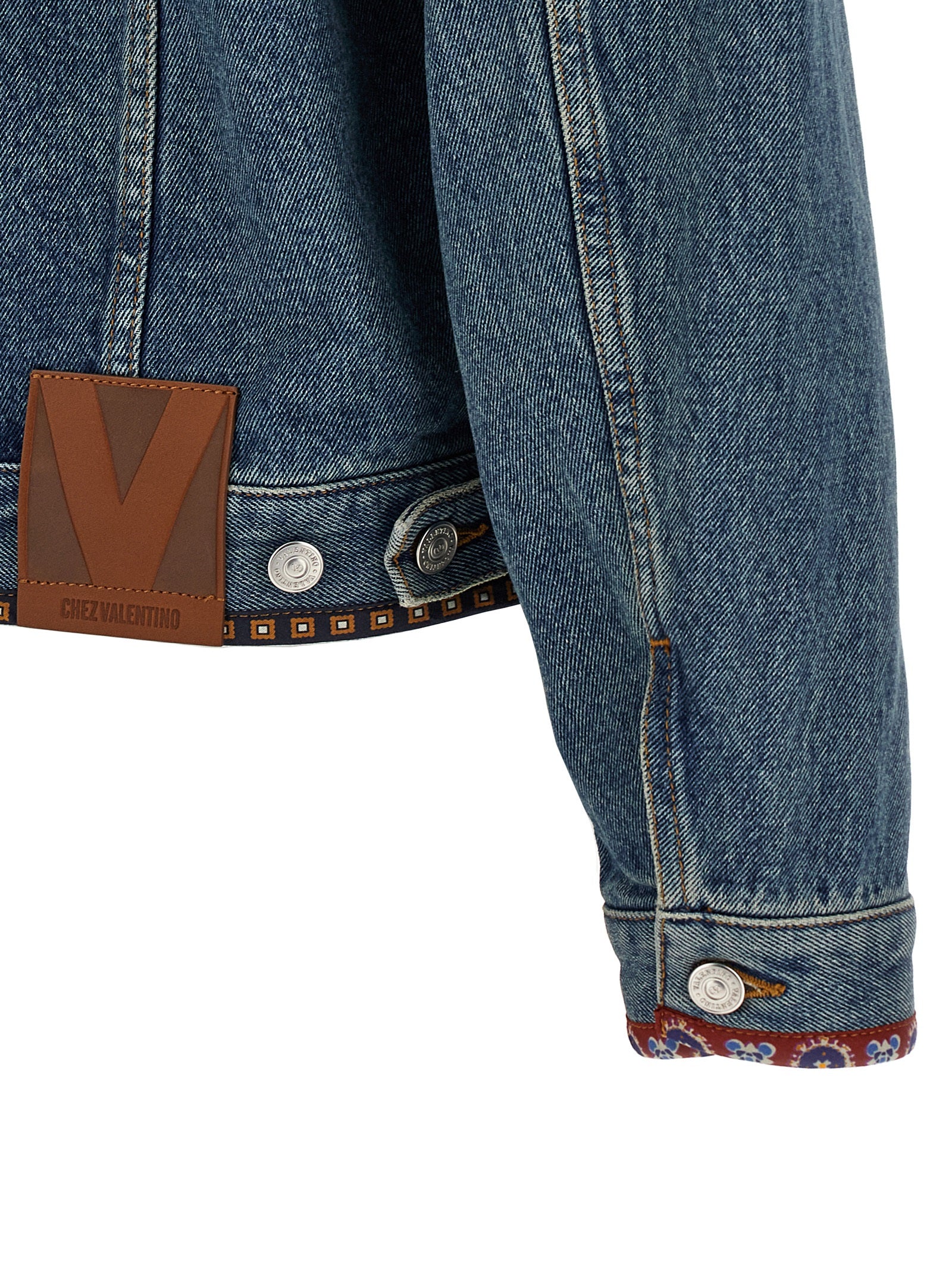 Blue Polyamide Denim Jacket