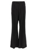 Black Virgin Wool Casual Pants