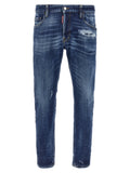 Blue Cotton Skinny Jeans