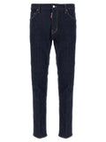 Blue Cotton Slim Fit Jeans