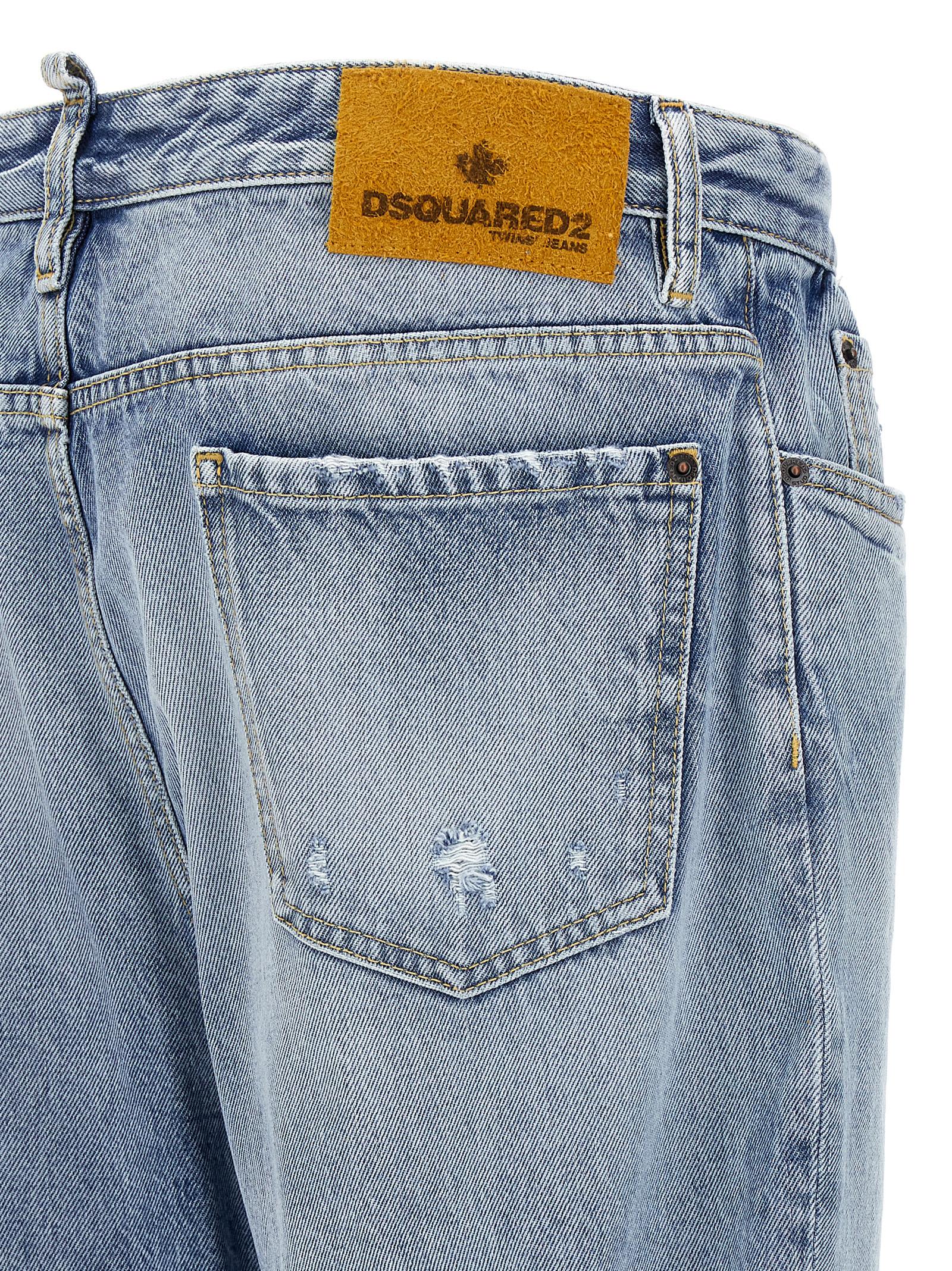 Blue Cotton Relaxed Fit Jeans