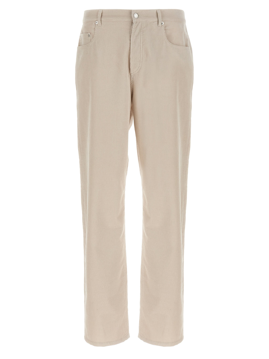 White Cotton Casual Pants