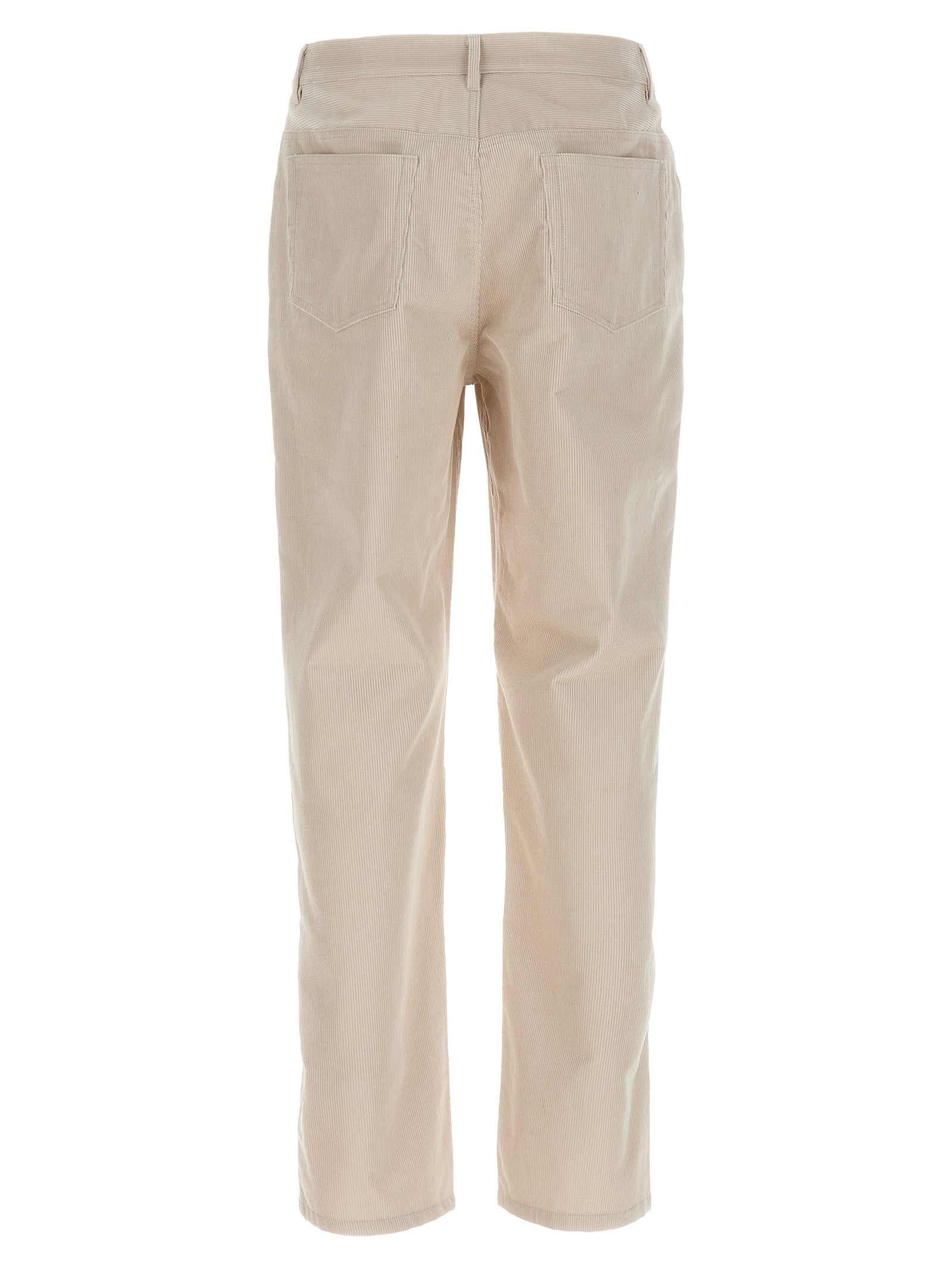 White Cotton Casual Pants