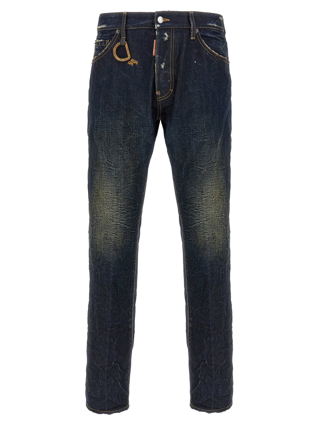 Blue Cotton Slim Fit Jeans