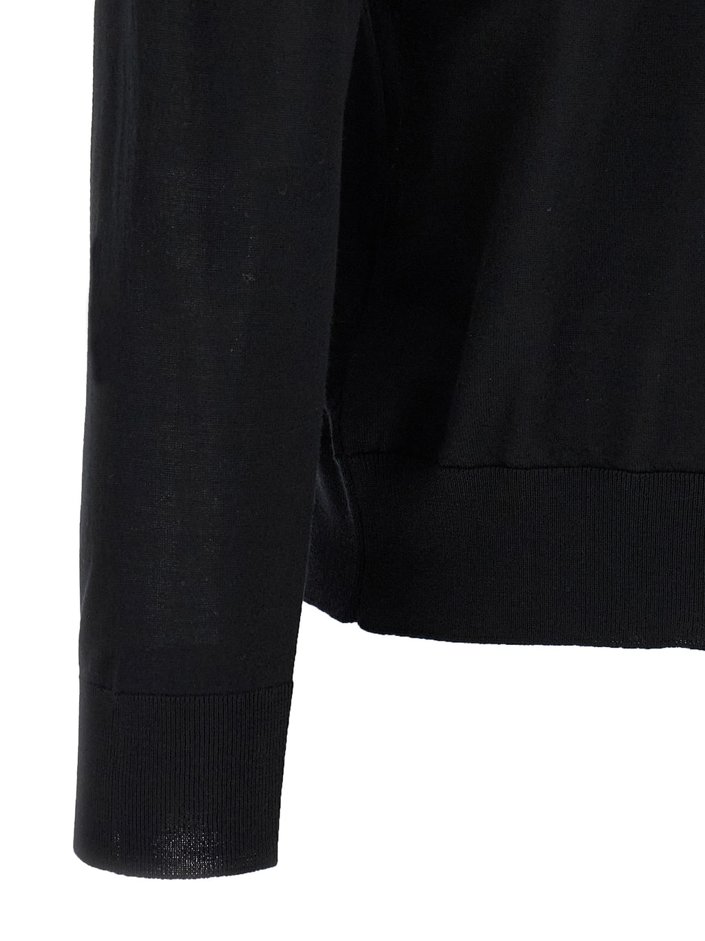 Black Wool Polo Shirt