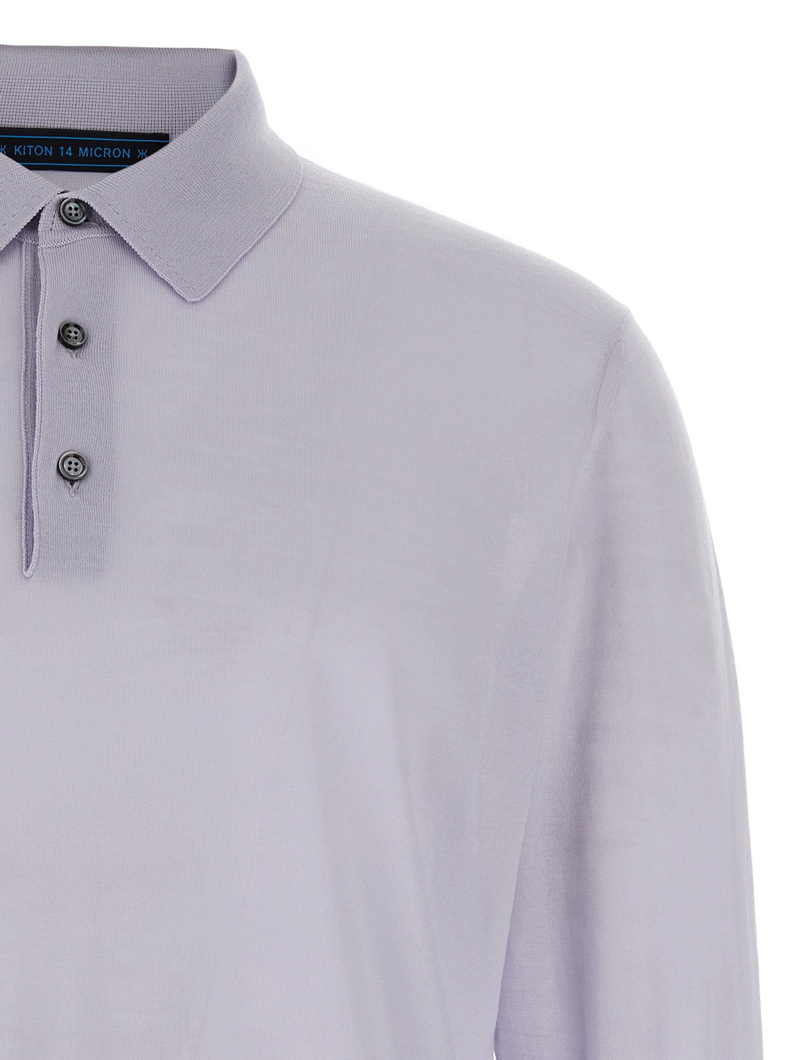 Blue Wool Polo Shirt