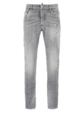 Gray Cotton Relaxed Fit Jeans