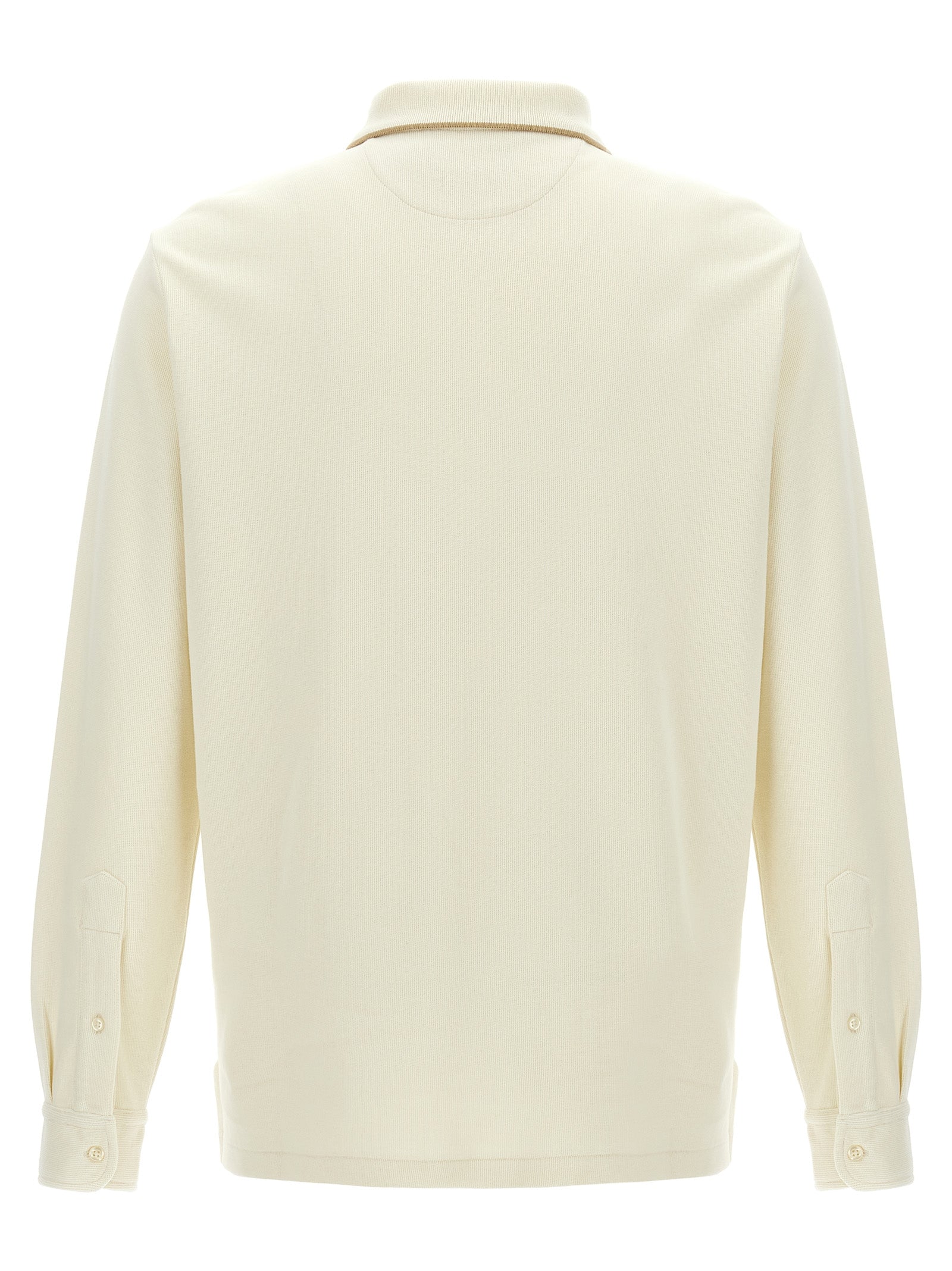 Beige Cotton Polo Shirt