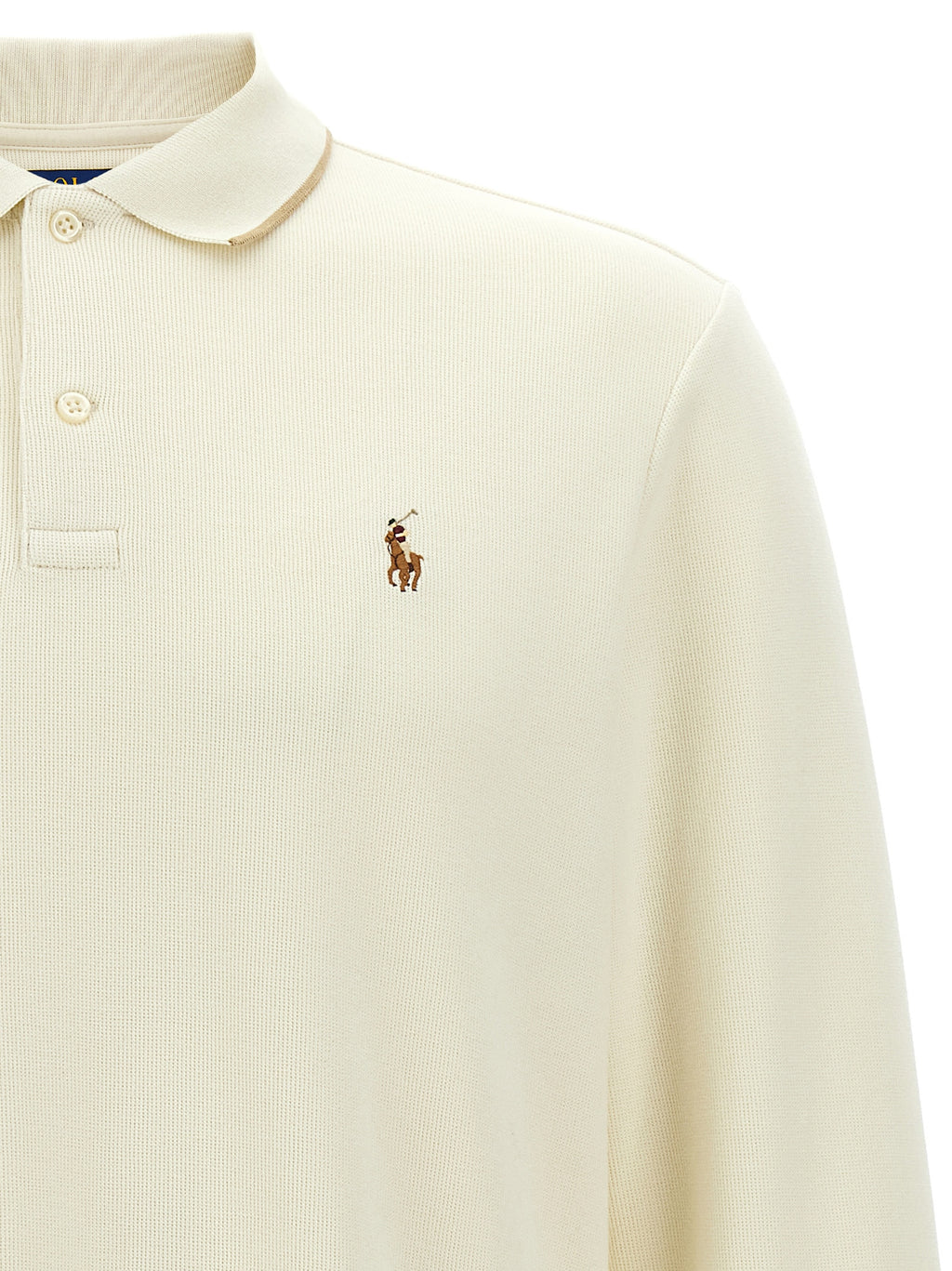 Beige Cotton Polo Shirt
