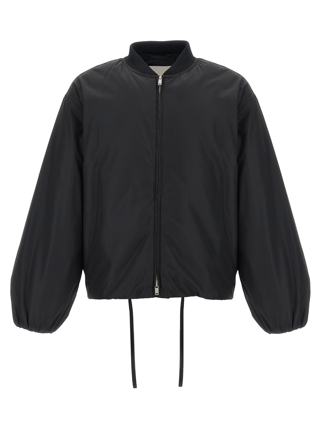 Black Polyester Bomber