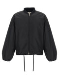 Black Polyester Bomber