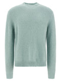 Blue Alpaca Leather Cardigan