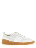 White Calfskin Low Top Sneakers