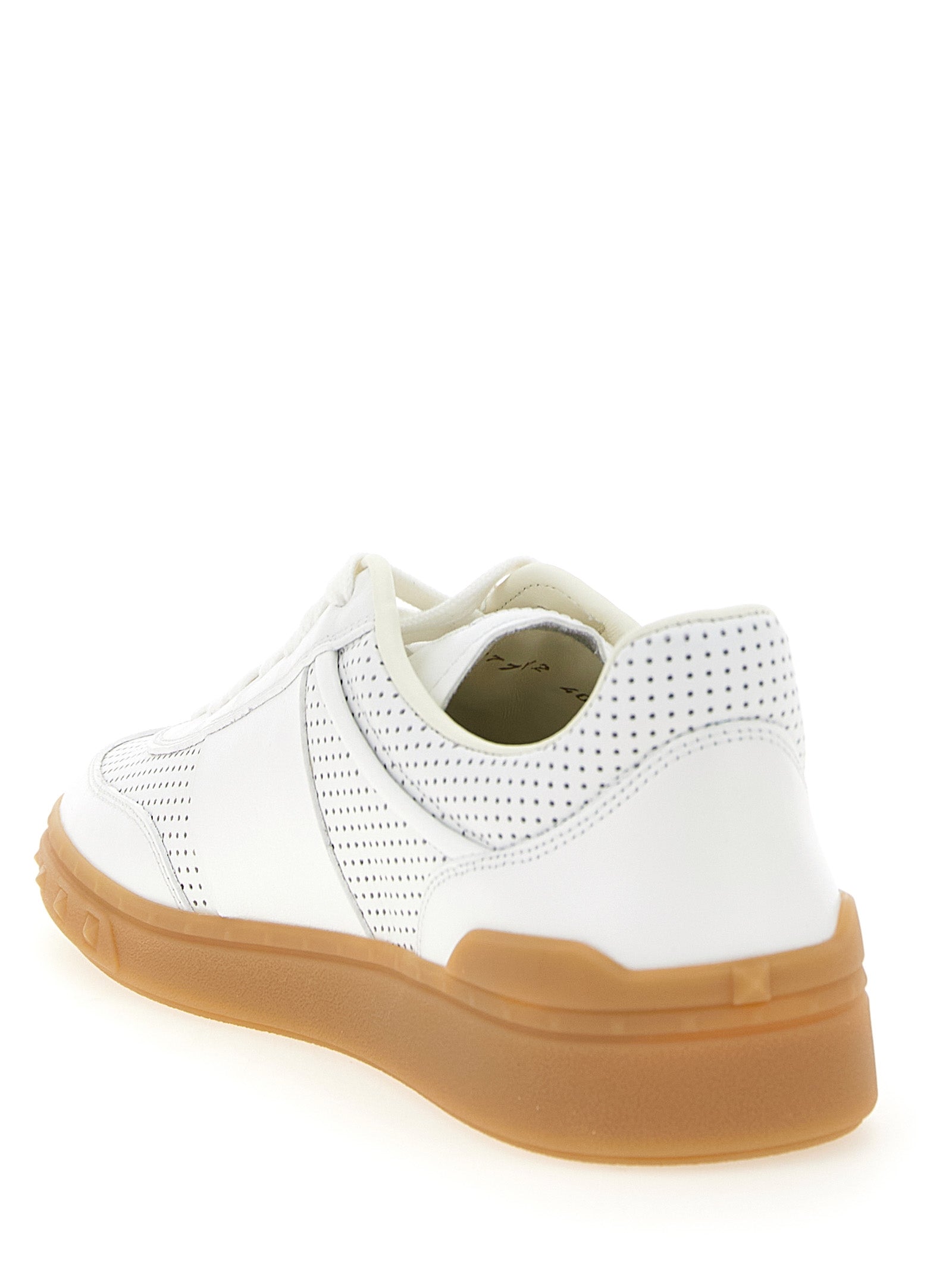 White Calfskin Low Top Sneakers