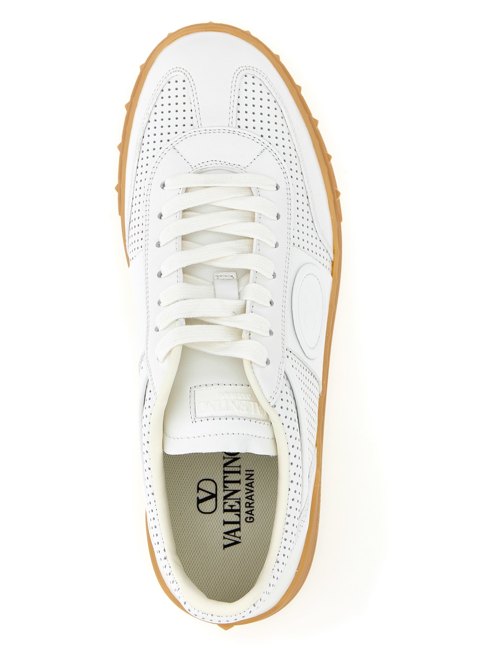 White Calfskin Low Top Sneakers