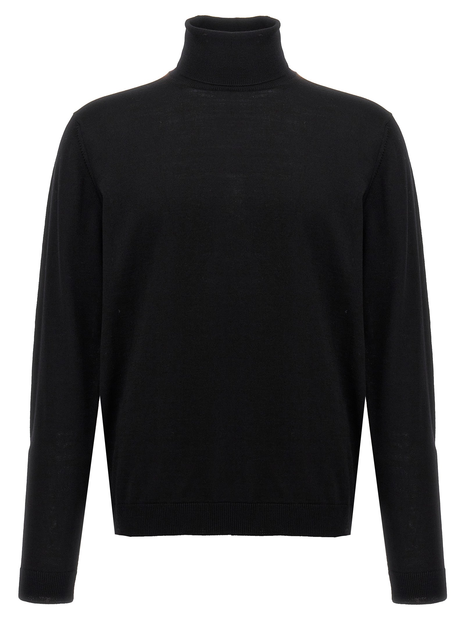 Black Merino Wool Cardigan