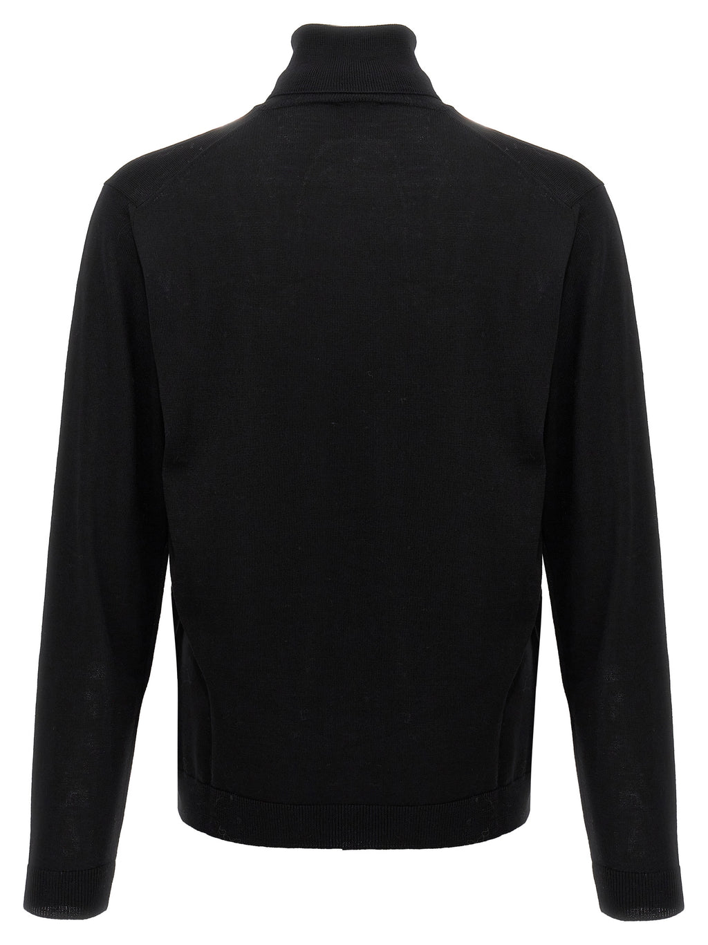 Black Merino Wool Cardigan