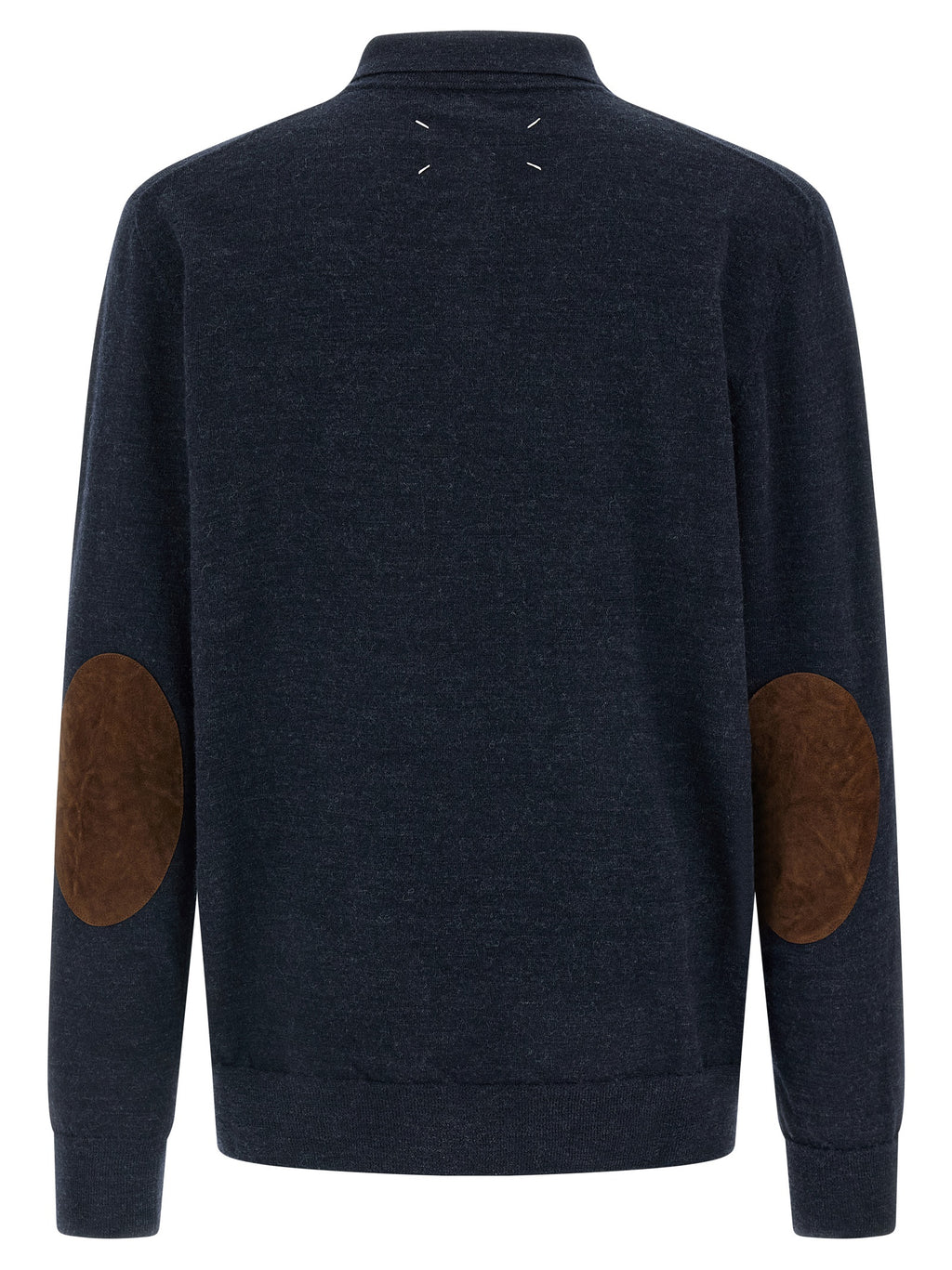Blue Wool Polo Shirt
