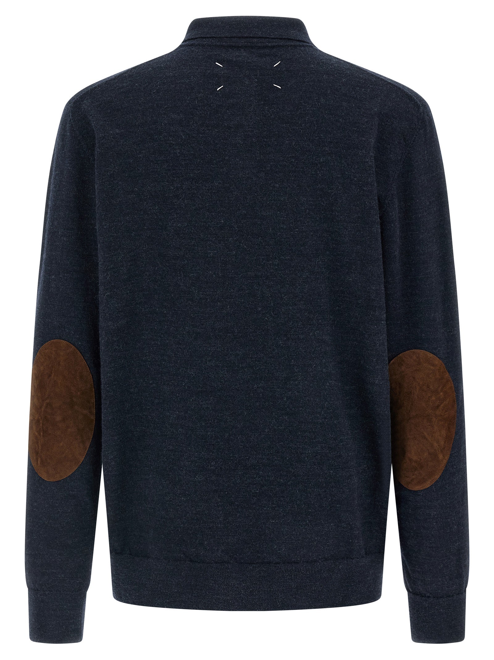 Blue Wool Polo Shirt