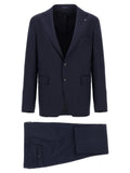 Blue Virgin Wool Two-Piece Suit