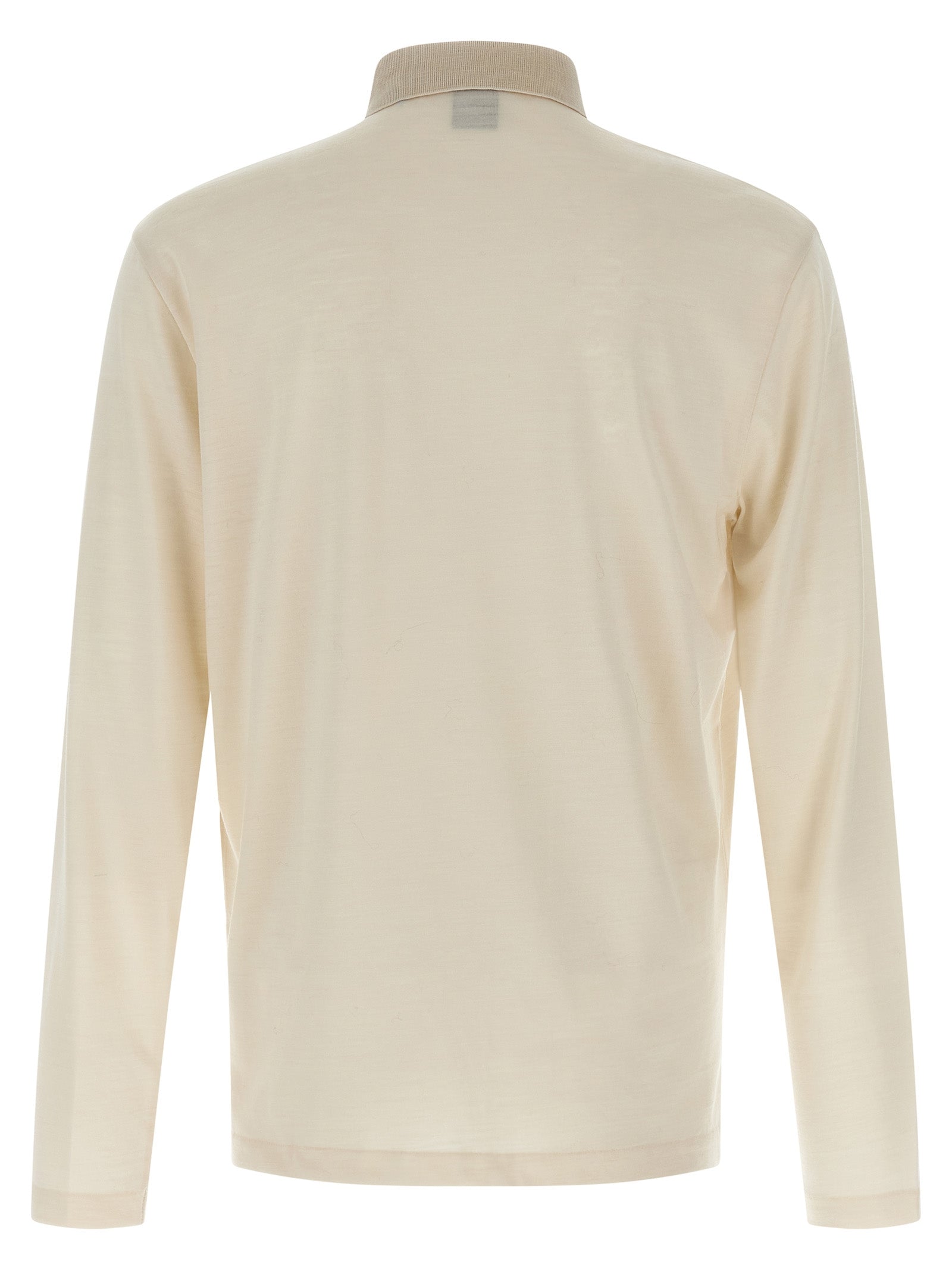 Beige Wool Polo Shirt