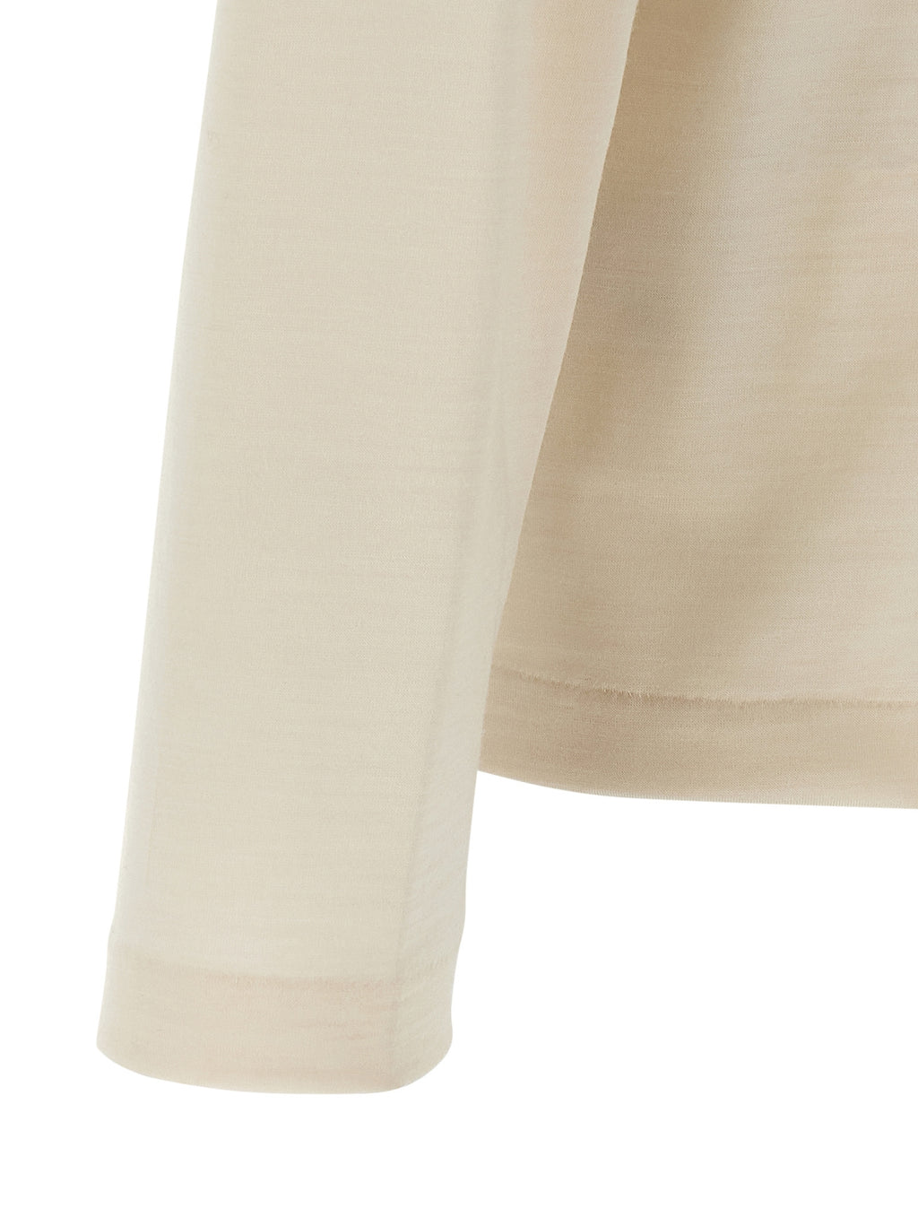 Beige Wool Polo Shirt
