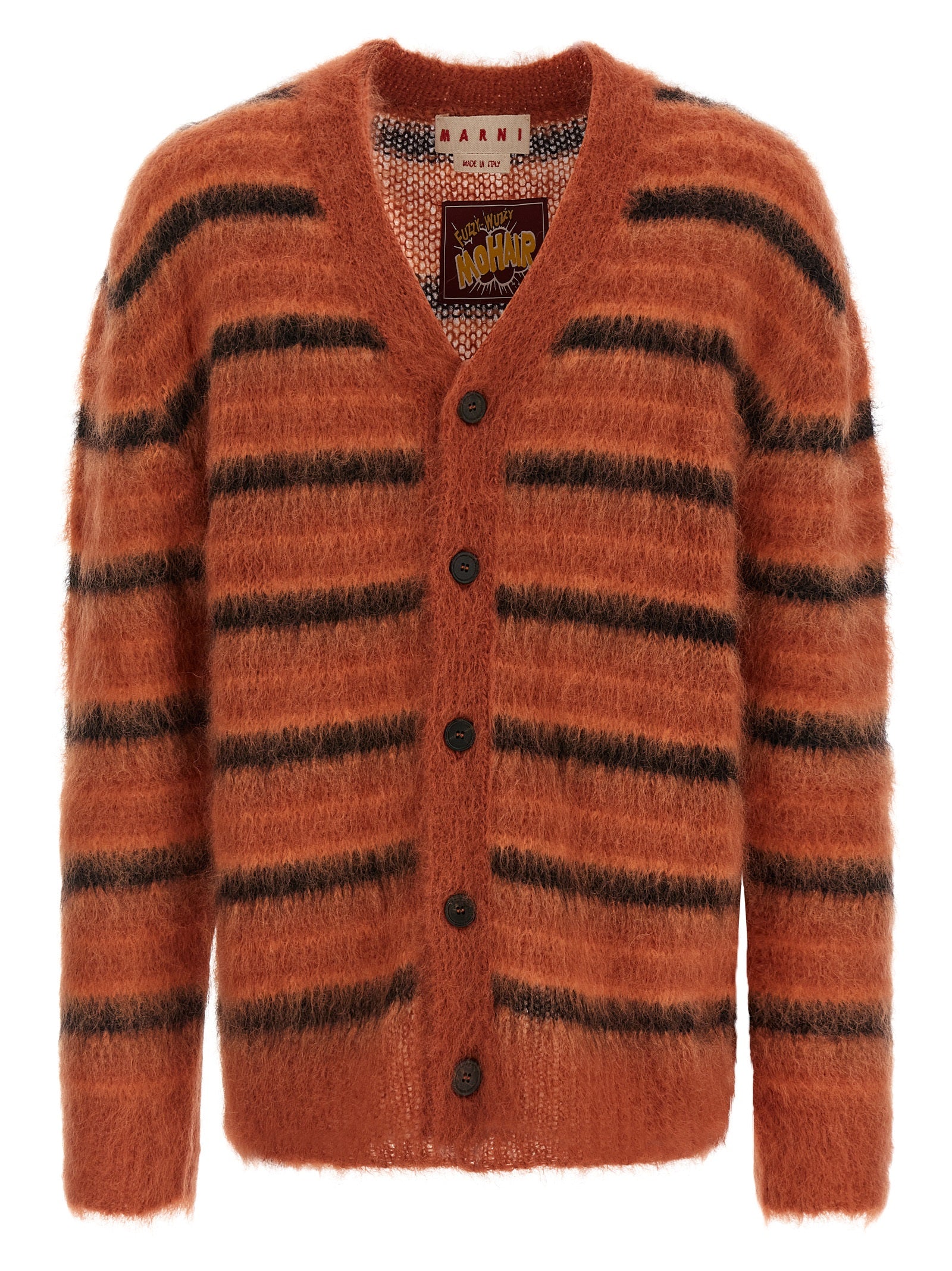 Orange Fabric Cardigan