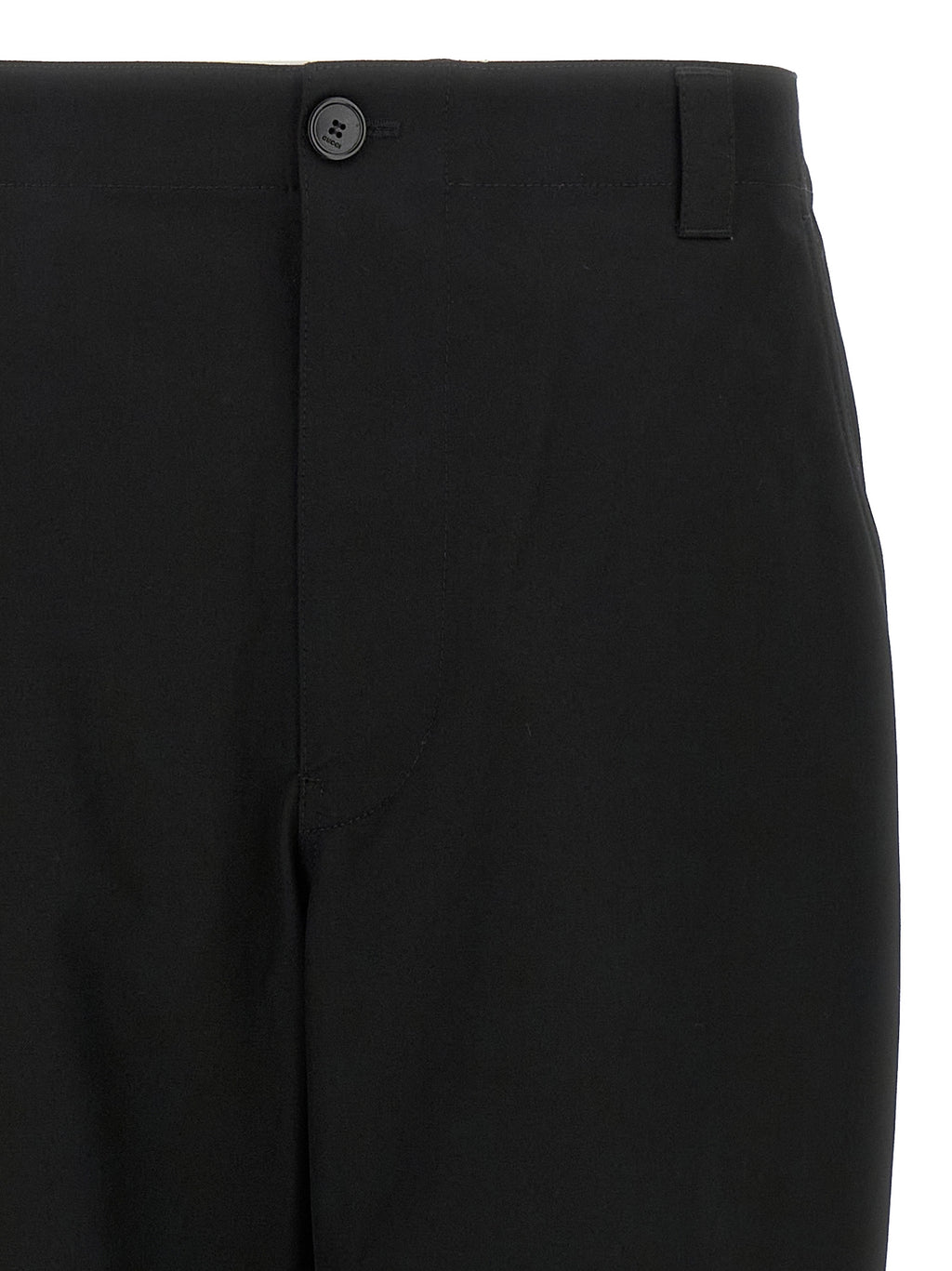 Black Cotton Casual Pants