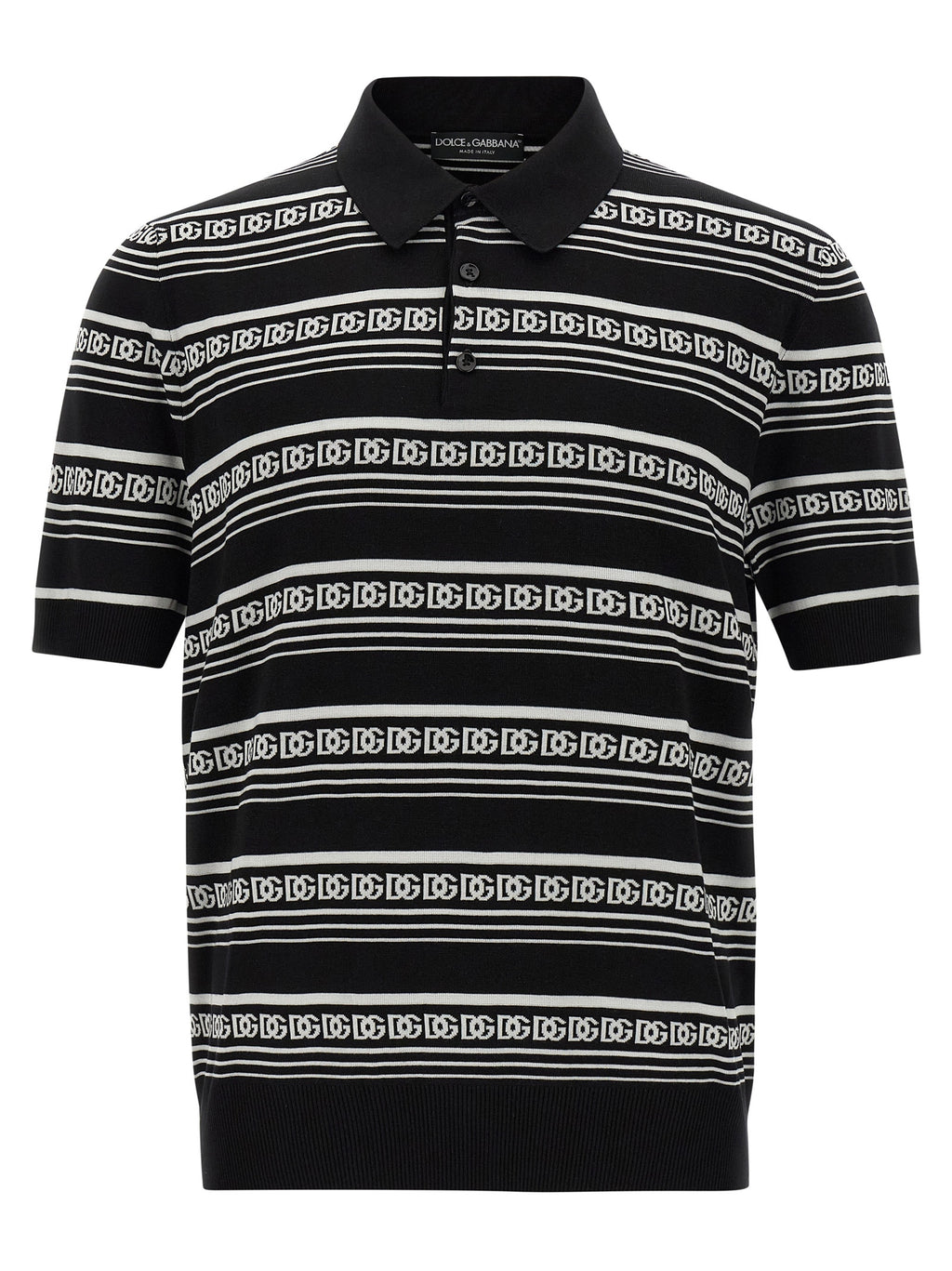 Bicolor Silk Polo Shirt