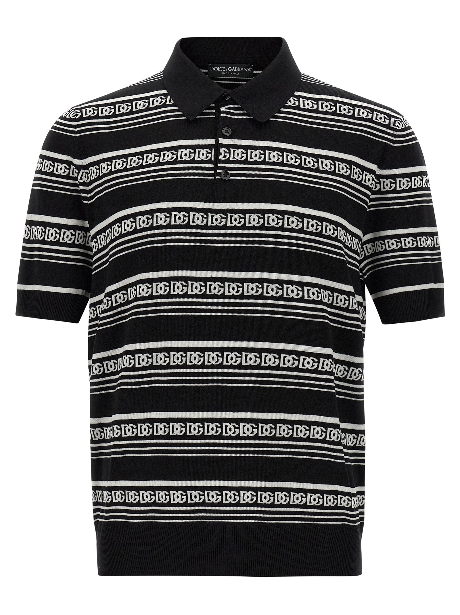 Bicolor Silk Polo Shirt