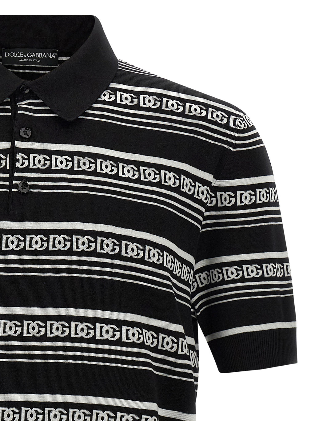 Bicolor Silk Polo Shirt
