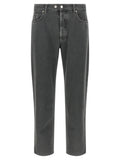 Gray Cotton Cropped Jeans