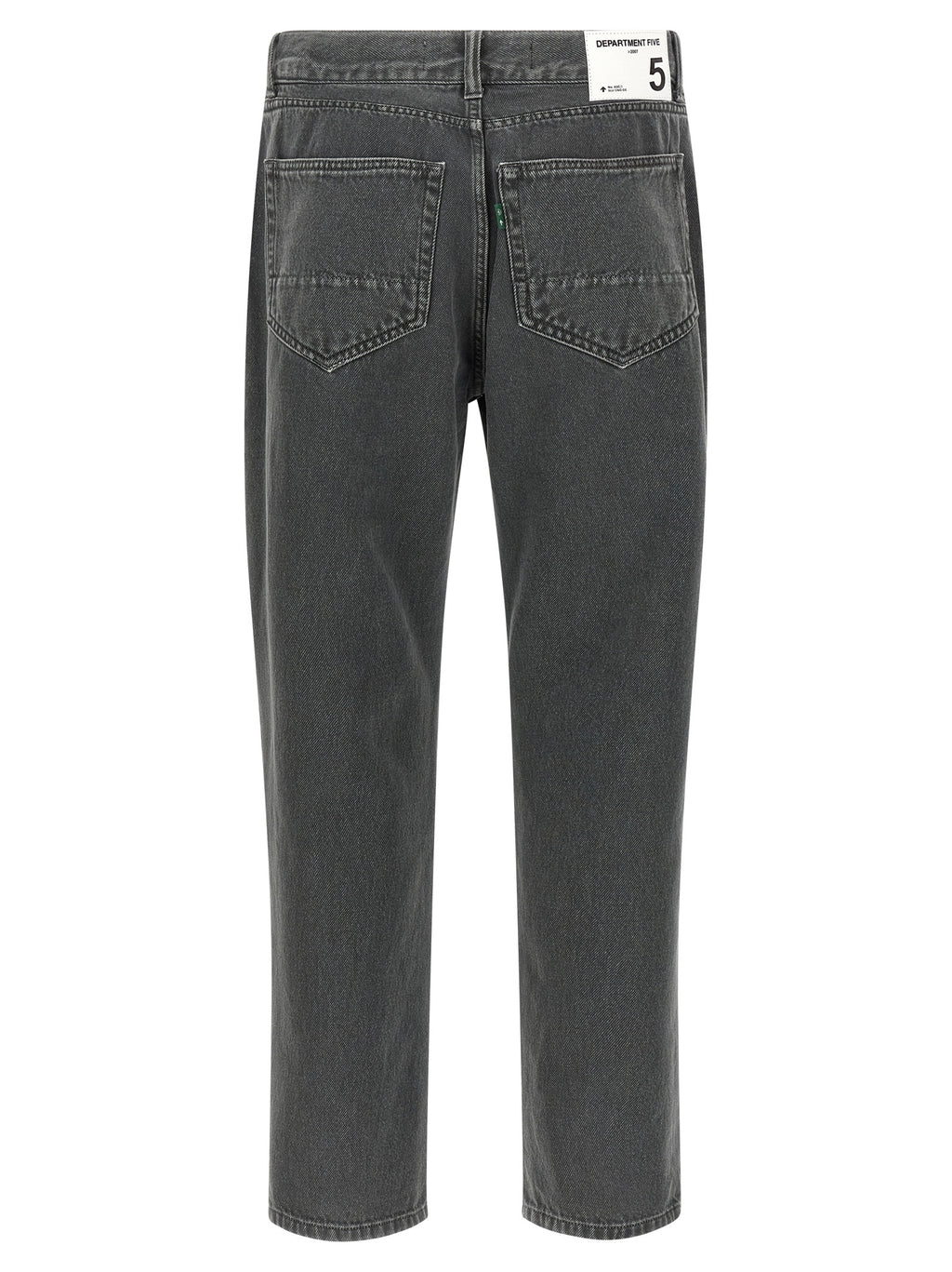 Gray Cotton Cropped Jeans