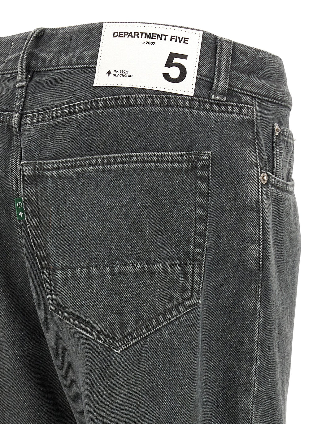 Gray Cotton Cropped Jeans