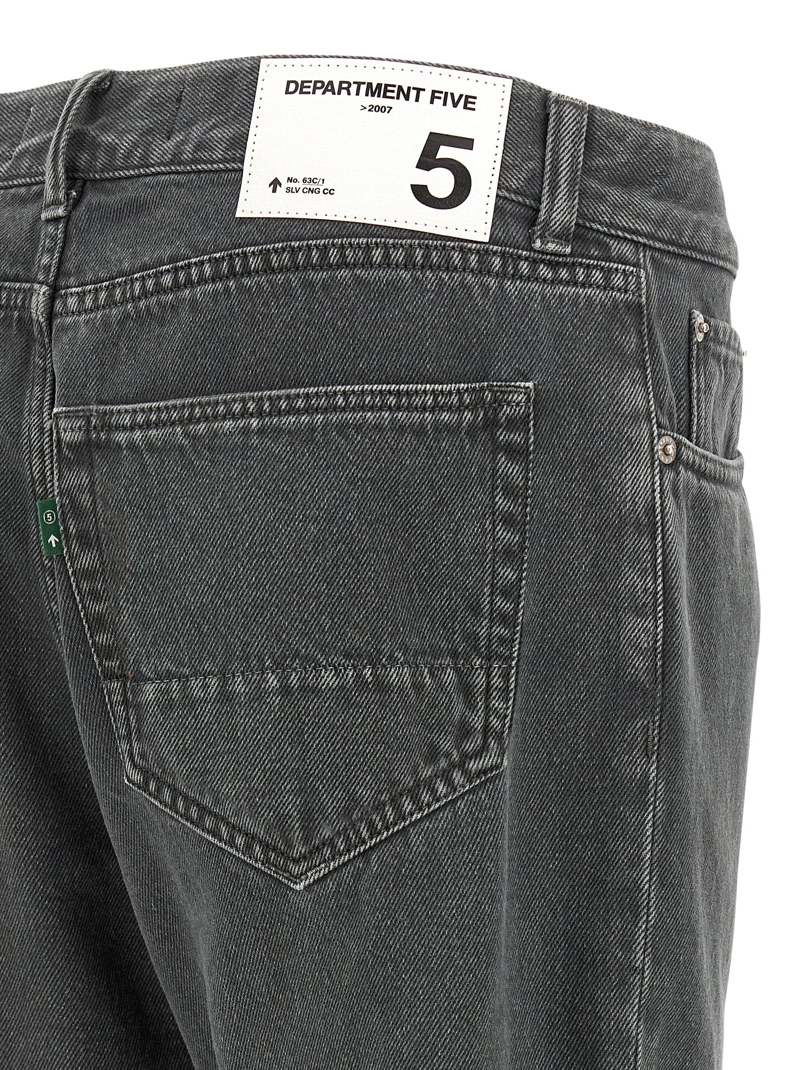 Gray Cotton Cropped Jeans