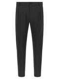 Gray Virgin Wool Cropped Pants