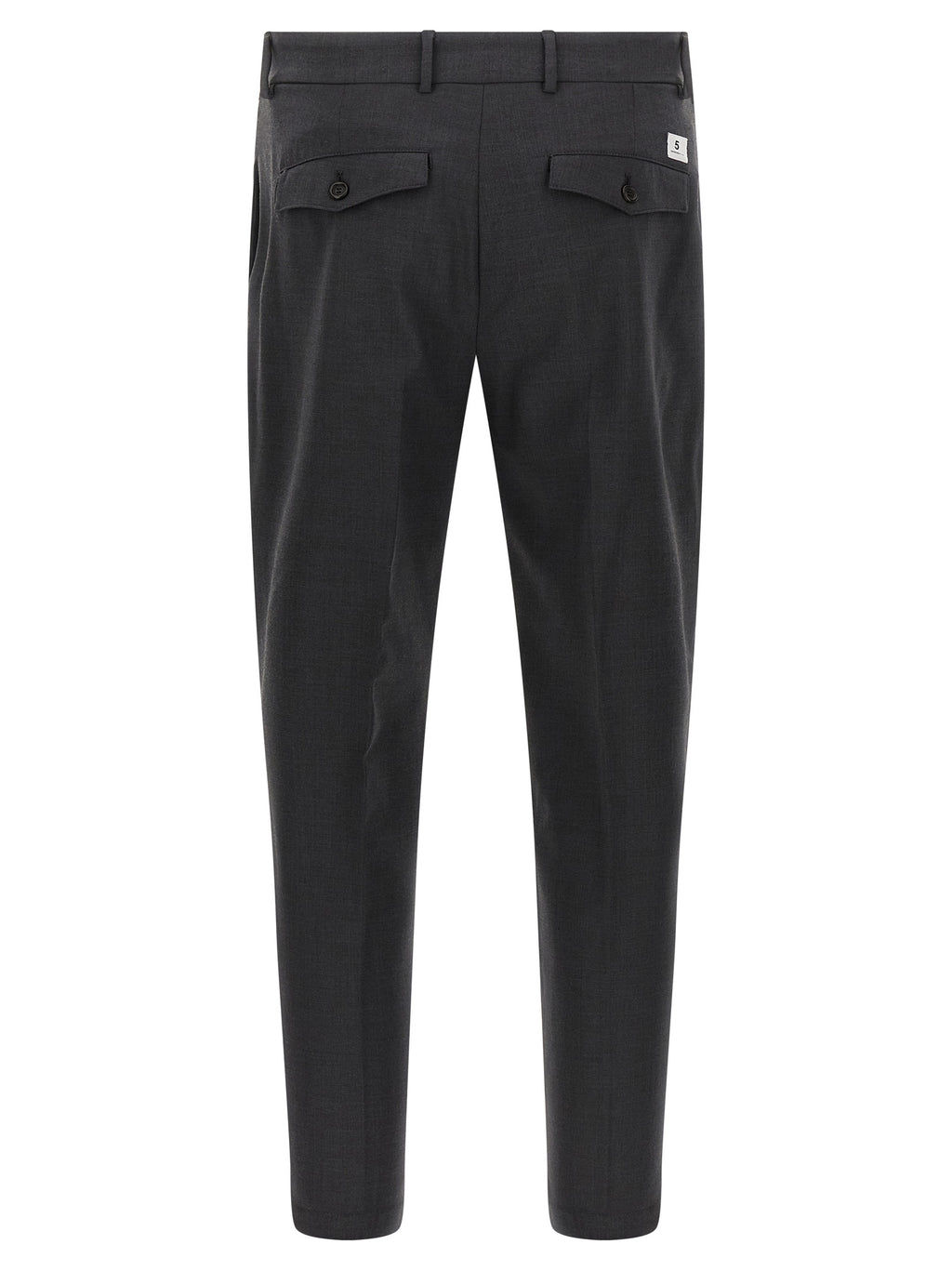 Gray Virgin Wool Cropped Pants
