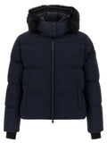 Blue Nylon Full-Length Jacket