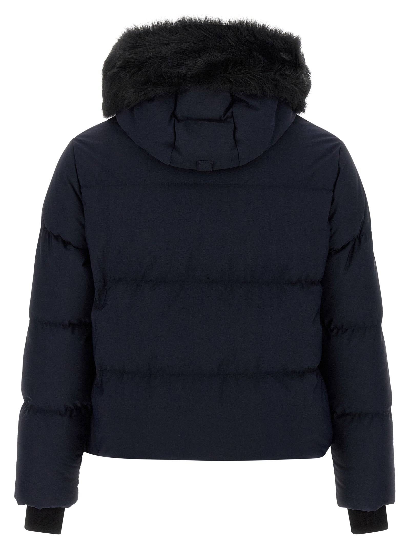 Blue Nylon Full-Length Jacket