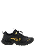 Black Nylon Athletic Sneakers