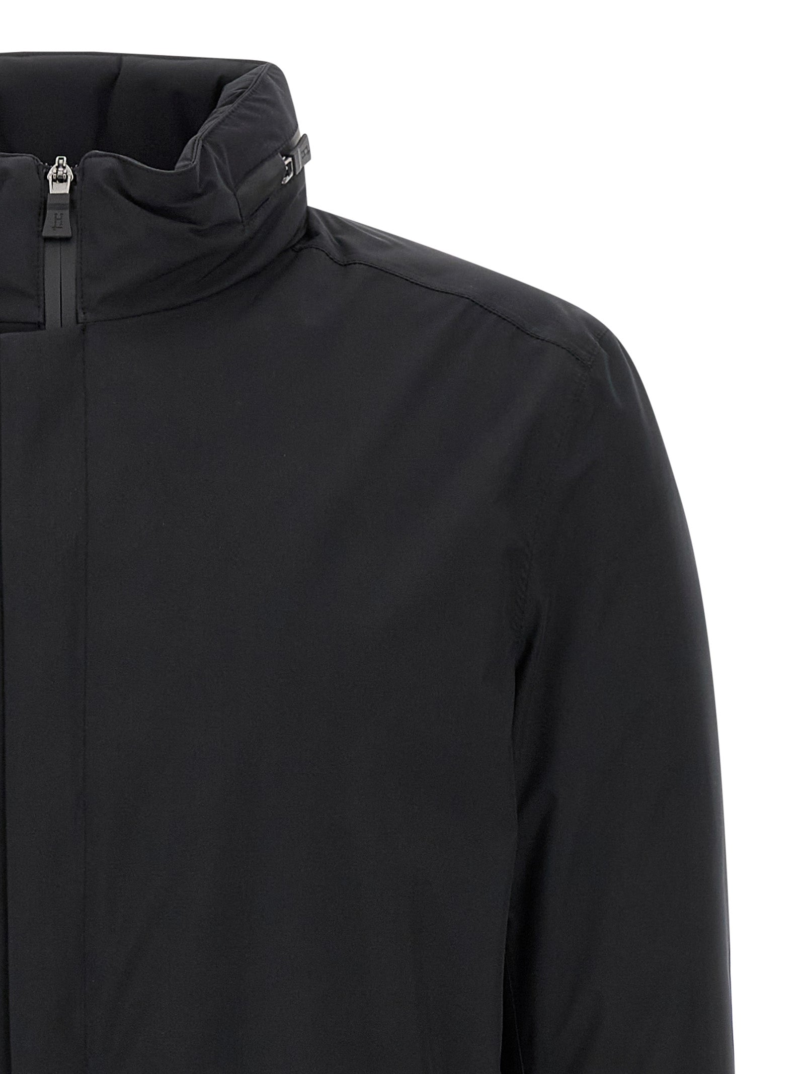 Black Polyester Parka