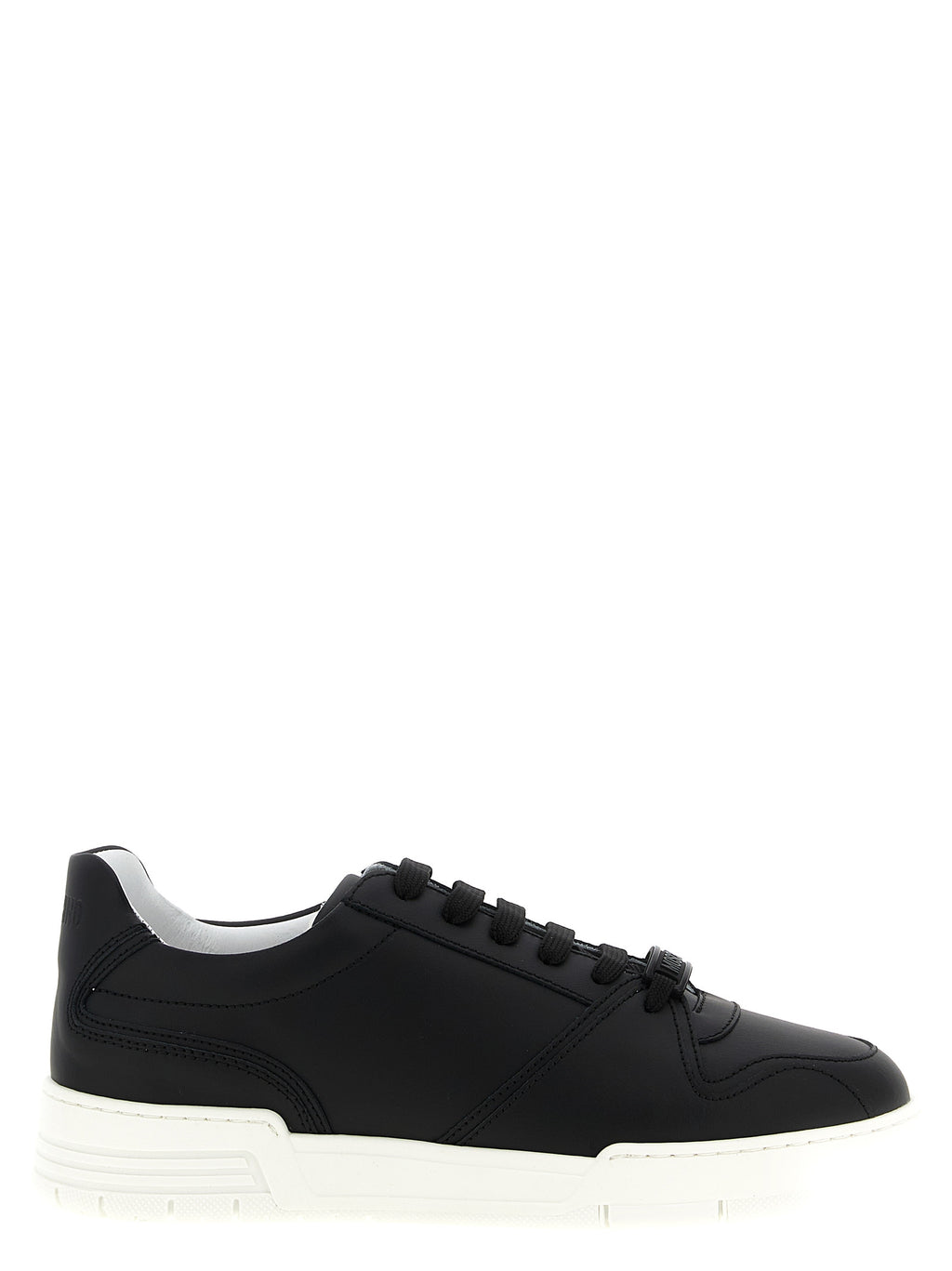 Black Leather Low Top Sneakers
