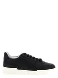 Black Leather Low Top Sneakers
